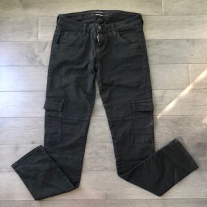 Hudson Black cargo skinny/slim jeans. Size 25
